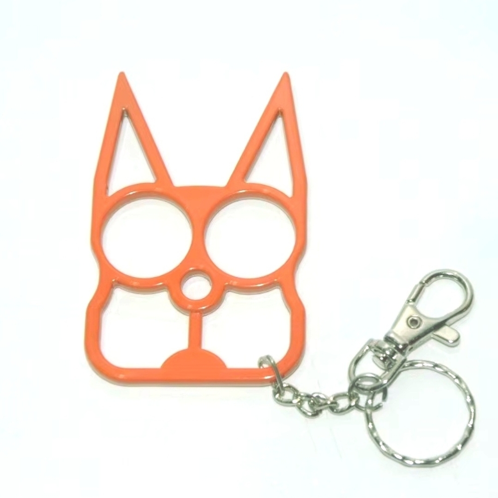 Orange Kitty Cat Ear Self Defense Keychain Bottle Opener🔑🐱